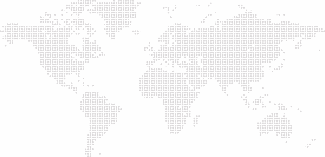 Dotted countries represented in map of the entire world